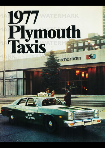 1977 PLYMOUTH TAXIS USA REPRO AD ART PRINT POSTER