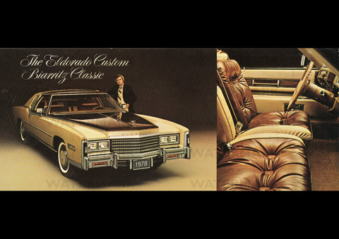 1978 CADILLAC ELDORADO CUSTOM BIARRITZ CLASSIC USA AD ART PRINT POSTER