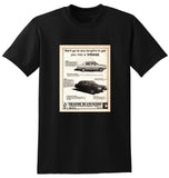 1978 GRAEME BLANCHARD MOTORS RENAULT VIRAGE SEDAN PEUGEOT 604 GL AUSSIE AD TSHIRT