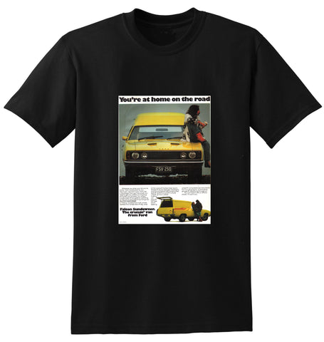 1978 XC FORD FALCON & ESCORT SUNDOWNER PANEL VAN AUSSIE AD TSHIRT