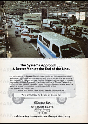 1979 ELECTRA VAN USA AD ART PRINT POSTER