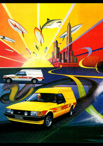 1979 FORD SUNDOWNER PANEL VAN XD FALCON AUSSIE REPRO AD ART PRINT POSTER