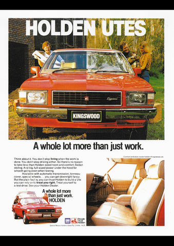 1980 HOLDEN KINGSWOOD UTE AUSSIE AD ART PRINT POSTER