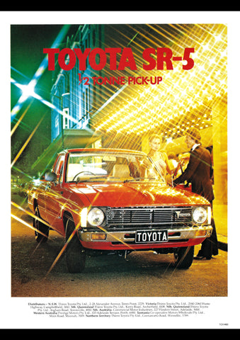 1980 TOYOTA HILUX SR-5 AUSSIE AD ART PRINT POSTER