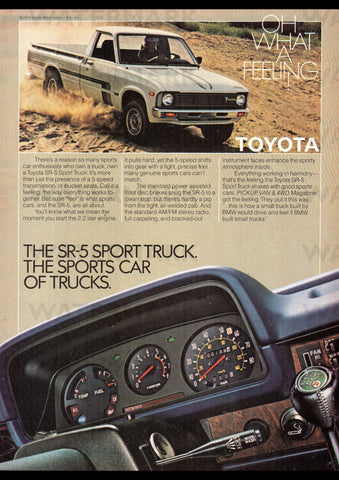 1980 TOYOTA SR-5 SPORT TRUCK PICKUP USA REPRO AD ART PRINT POSTER