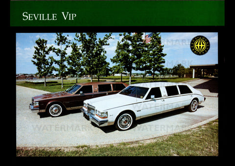 1981 CADILLAC SEVILLE VIP LIMOUSINES USA AD ART PRINT POSTER