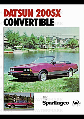 1981 DATSUN 200SX CONVERTIBLE USA AD ART PRINT POSTER