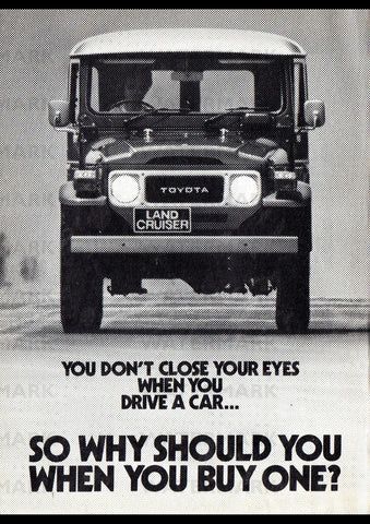 1981 TOYOTA LAND CRUISER J40 AUSSIE AD ART PRINT POSTER