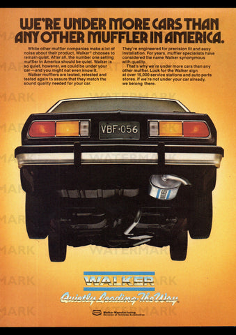 1981 WALKER MUFFLERS USA AD ART PRINT POSTER