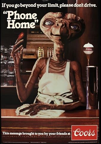 1982 ET COORS PHONE HOME USA AD ART PRINT POSTER