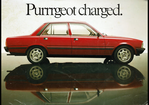 1983 PEUGEOT 505 TURBO DIESEL SEDAN AUSSIE AD ART PRINT POSTER