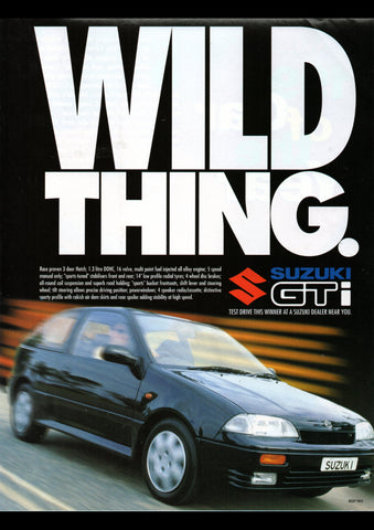 1994 SUZUKI SWIFT GTI 3 DOOR HATCHBACK AUSSIE REPRO AD ART PRINT POSTER