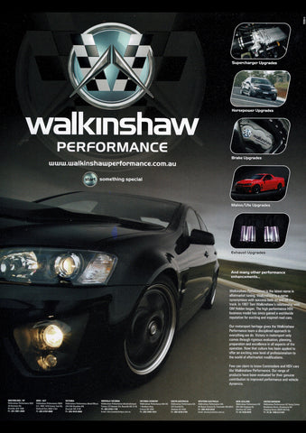 2008 VE HOLDEN COMMODORE WALKINSHAW PERFORMANCE CARS AUSSIE REPRO AD ART PRINT POSTER