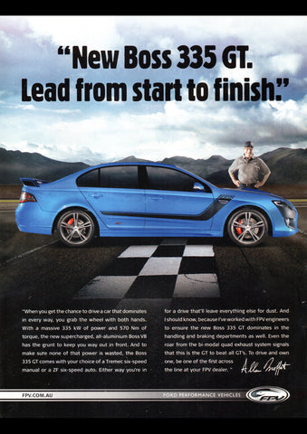 2010 FG FORD FALCON BOSS 335 GT FPV AUSSIE AD ART PRINT POSTER