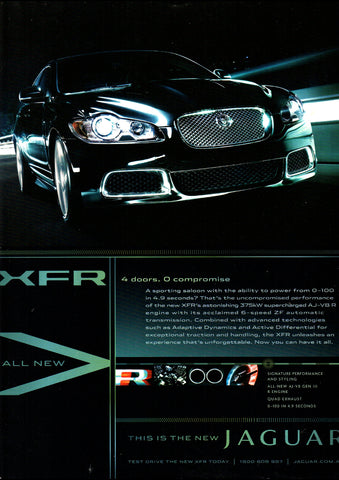 2010 JAGUAR XFR AUSSIE AD ART PRINT POSTER