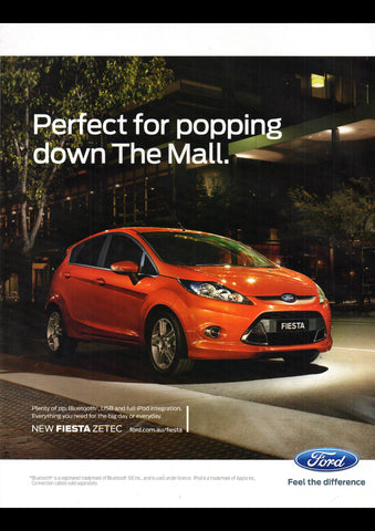 2011 FORD FIESTA ZETEC 5 DOOR HATCHBACK AUSSIE AD ART PRINT POSTER