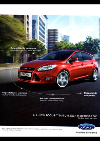 2011 FORD FOCUS TITANIUM 5 DOOR HATCH AUSSIE REPRO AD ART PRINT POSTER