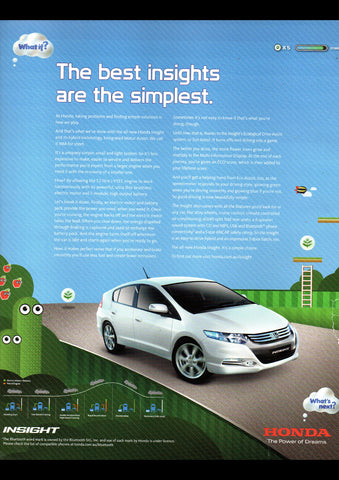 2011 HONDA INSIGHT HYBRID AUSSIE REPRO AD ART PRINT POSTER