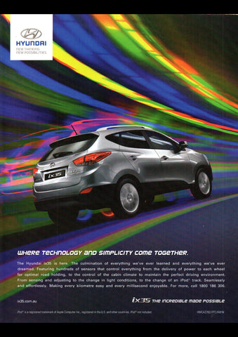 2011 HYUNDAI IX35 AUSSIE REPRO AD ART PRINT POSTER