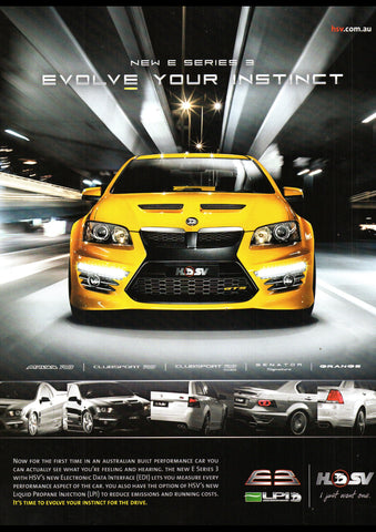 2011 VE HOLDEN HSV E SERIES 3 AUSSIE REPRO AD ART PRINT POSTER