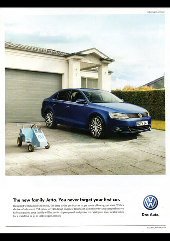 2012 VOLKSWAGEN JETTA SEDAN AUSSIE REPRO AD ART PRINT POSTER