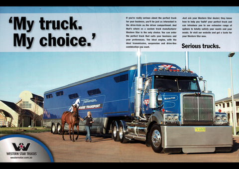 2012 WESTERN STAR TRUCKS AUSSIE REPRO AD ART PRINT POSTER