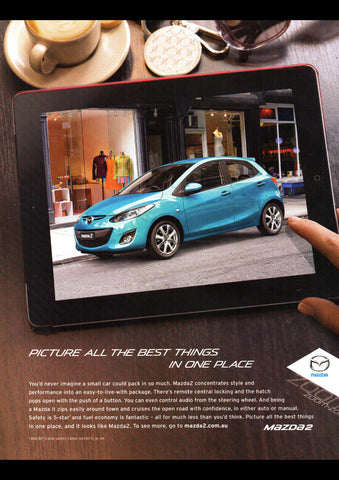 2013 MAZDA 2 5 DOOR HATCHBACK AUSSIE REPRO AD ART PRINT POSTER