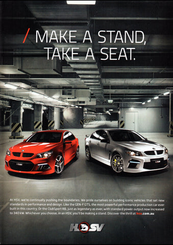 2014 VF HOLDEN COMMODORE GEN F GTS CLUBSPORT R8 HSV AUSSIE REPRO AD ART PRINT POSTER