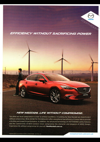 2015 MAZDA 6 SEDAN AUSSIE REPRO AD ART PRINT POSTER