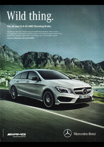 2015 MERCEDES BENZ CLA45 AMG SHOOTING BRAKE AUSSIE REPRO AD ART PRINT POSTER