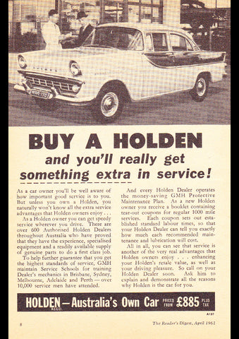 1960 FB HOLDEN SPECIAL AUSSIE REPRO AD ART PRINT POSTER