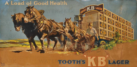 TOOTHS KB LAGER A LOAD OF GOOD HEALTH AUSSIE REPRO BEER AD ART PRINT POSTER