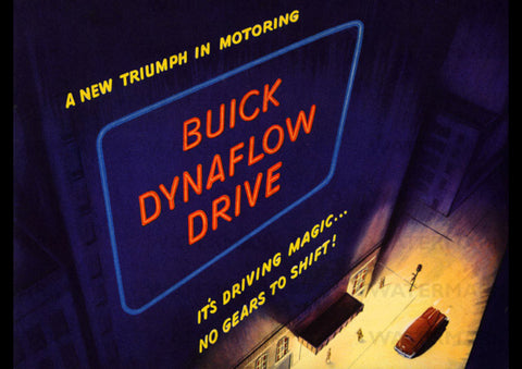 BUICK DYNAFLOW SIGN USA AD ART PRINT POSTER