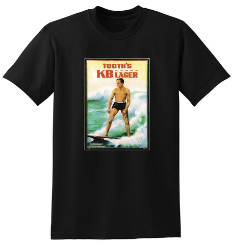 TOOTHS KB LAGER BEER SURFING AUSSIE AD TSHIRT