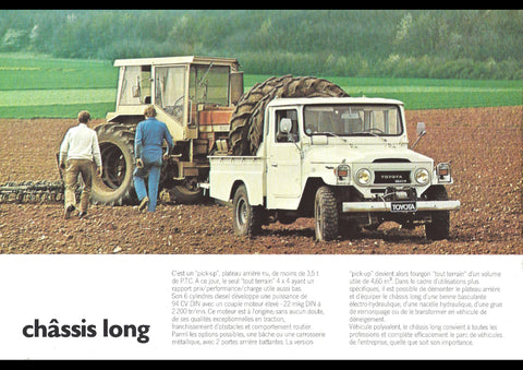 1978 TOYOTA LAND CRUISER FRANCE AD ART PRINT POSTER