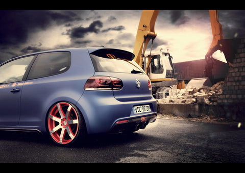 BBM VOLKSWAGEN GOLF 6 REAR ART PRINT PHOTO POSTER