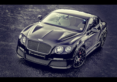 BENTLEY CONTINENTAL BLACK TUNED ART PRINT PHOTO POSTER