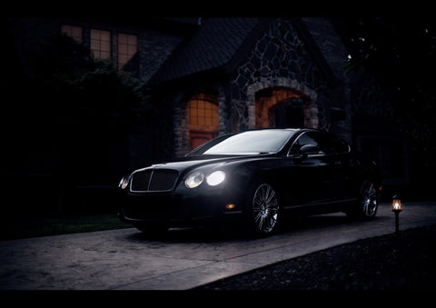 BLACK BENTLEY CONTINENTAL GT ART PRINT PHOTO POSTER