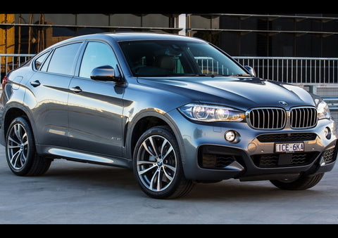 BLACK BMW X6 M50D ART PRINT PHOTO POSTER