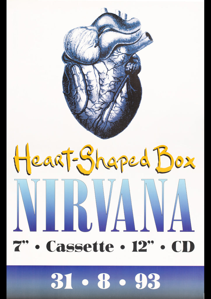 NIRVANA HEART SHAPED BOXED VINTAGE PROMO POSTER REPRINT – WOW Posters