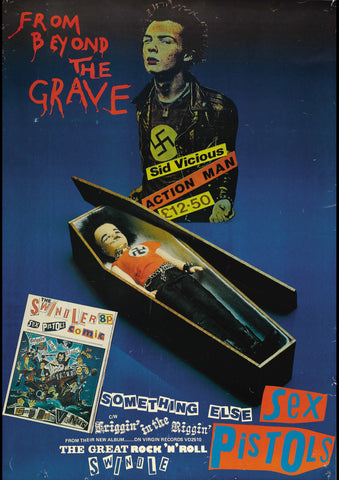 SEX PISTOLS FROM BEYOND THE GRAVE PROMOTIONAL VINTAGE VIRGIN 1979 POSTER REPRINT