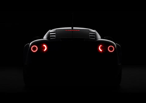 SUPERCAR REAR LIGHTS ART PRINT PHOTO POSTER