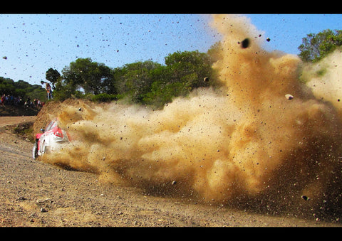 WRC RALLYE DUST STONES ART PRINT PHOTO POSTER