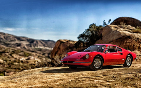 1969 RED FERRARI DINO 246 GT GICLEE ART PRINT POSTER
