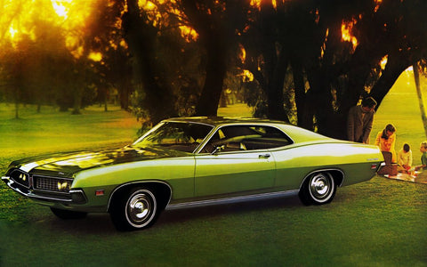 1971 FORD TORINO 500 GICLEE ART PRINT POSTER