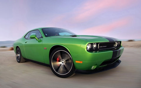 PHOTO OF 2011 DODGE CHALLENGER GREEN GICLEE ART PRINT POSTER