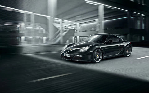 2011 PORSCHE CAYMAN S BLACK GICLEE ART PRINT POSTER