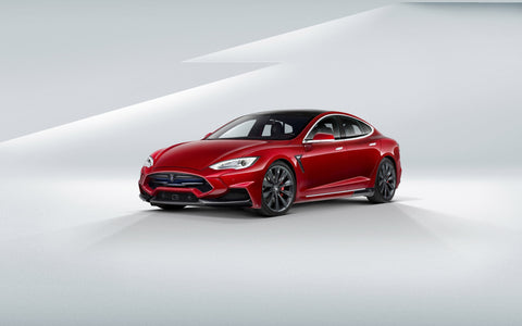 TESLA MODEL S 2015 GICLEE CANVAS ART PRINT POSTER