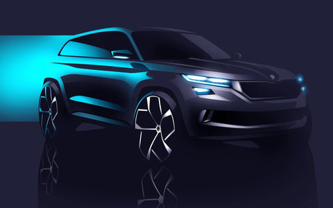 2016 SKODA VISIONS CONCEPT ART PRINT POSTER