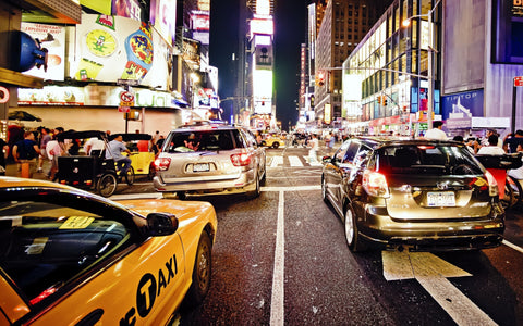 NEW YORK TIMES SQUARE AT NIGHT GICLEE CANVAS ART PRINT POSTER